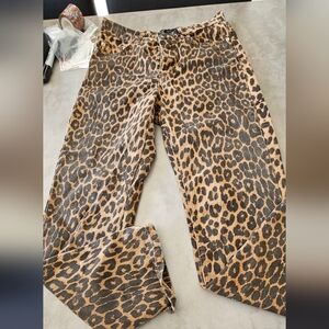 Zara Cheetah Print Jeans